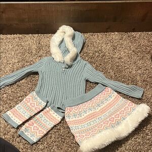 Cynthia Rowley Knit Hooded Sweater and Skirt Set - Size XS (4T)
